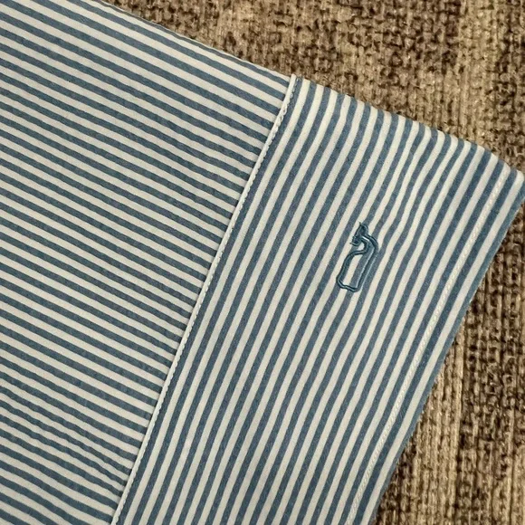 Vineyard Vines dress performance ruffle sleeve shift blue and white stripes - Picture 9 of 12